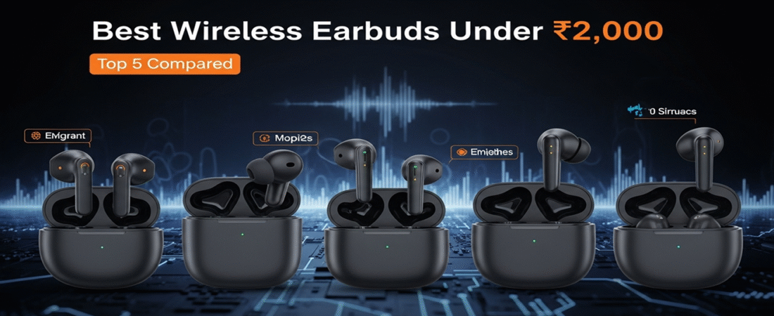 Top 5 Best Wireless Earbuds Under ₹2,000: A Comprehensive Comparison